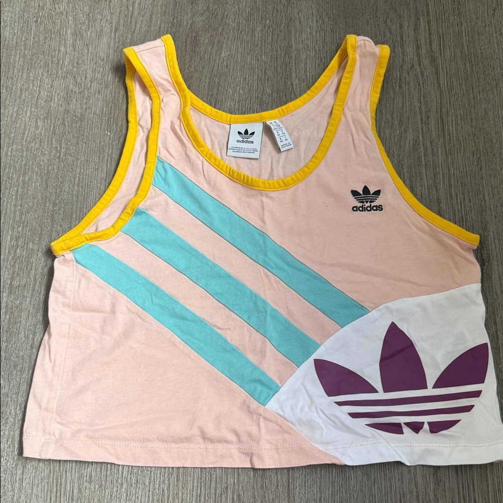 Adidas Pastel Tank Top with Stripes